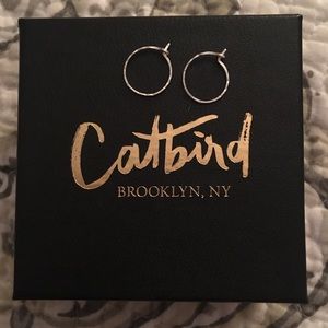 Catbird NYC Hoop Dream Earrings in Silver